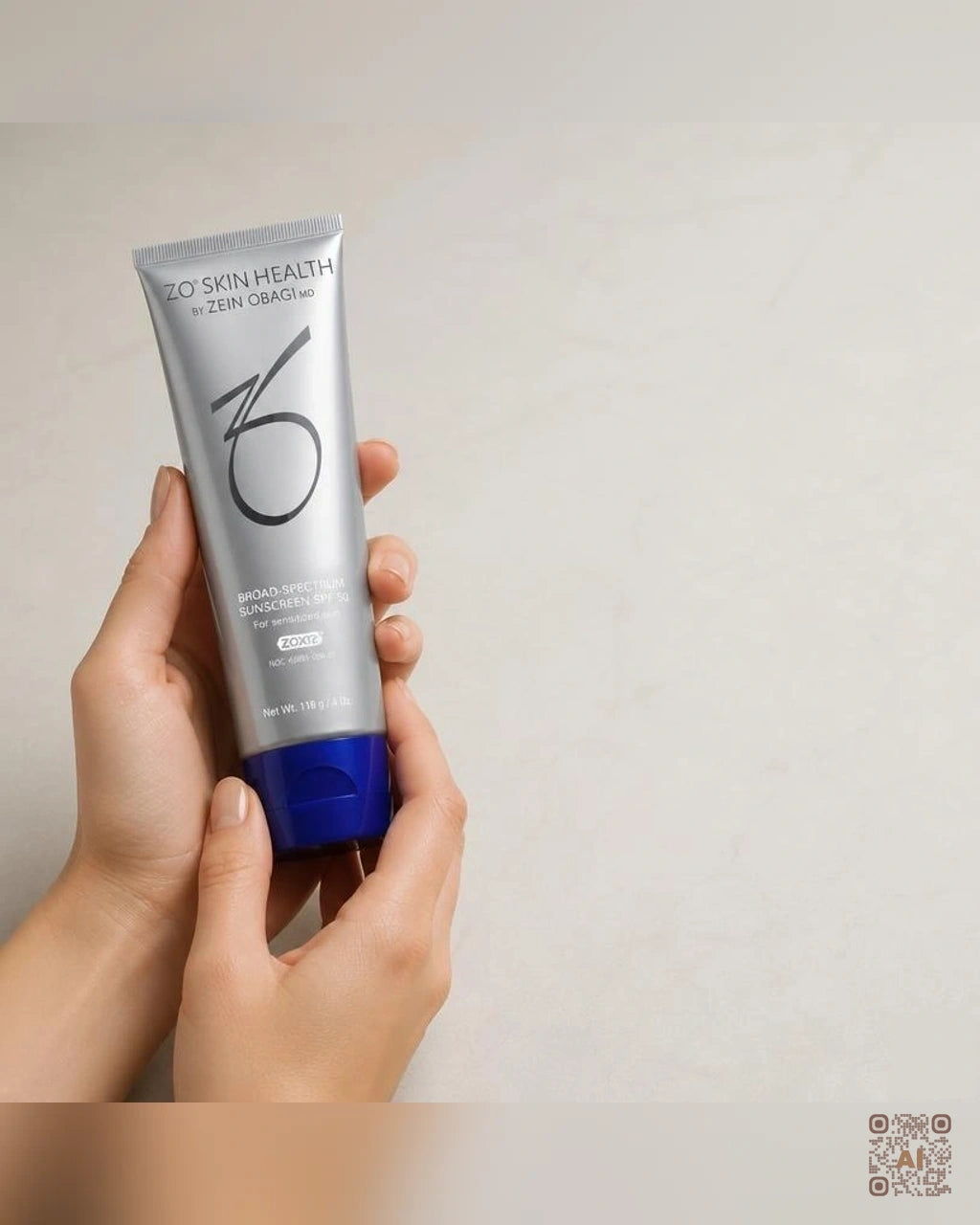 Zdjęcie wygenerowane przy użyciu AI · ZO Skin Health Krem z filtrem o szerokim spektrum ochrony SPF 50 118 g (3)