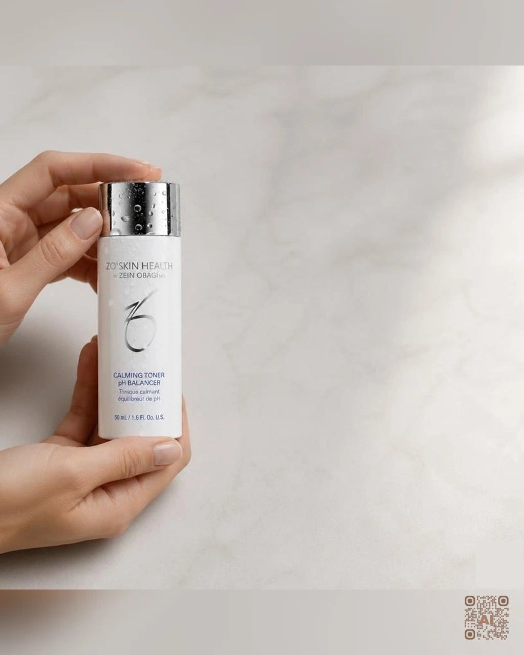 Zdjęcie wygenerowane przy użyciu AI · ZO Skin Health Kojący tonik równoważący pH skóry 50 ml (3)