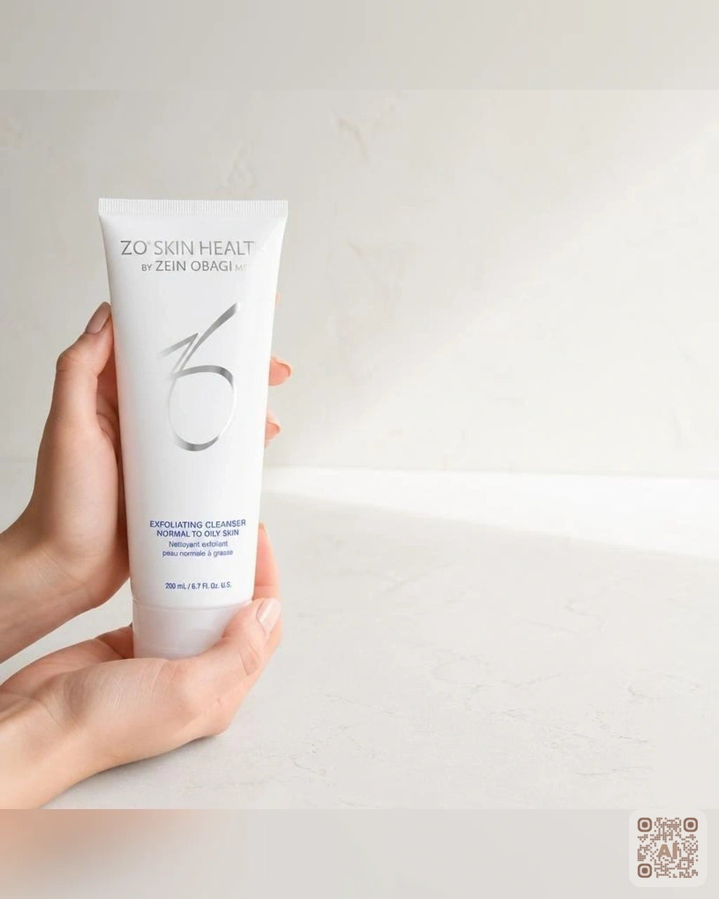 Zdjęcie wygenerowane przy użyciu AI · ZO Skin Health Żel oczyszczający do skóry normalnej i tłustej 200 ml (3)