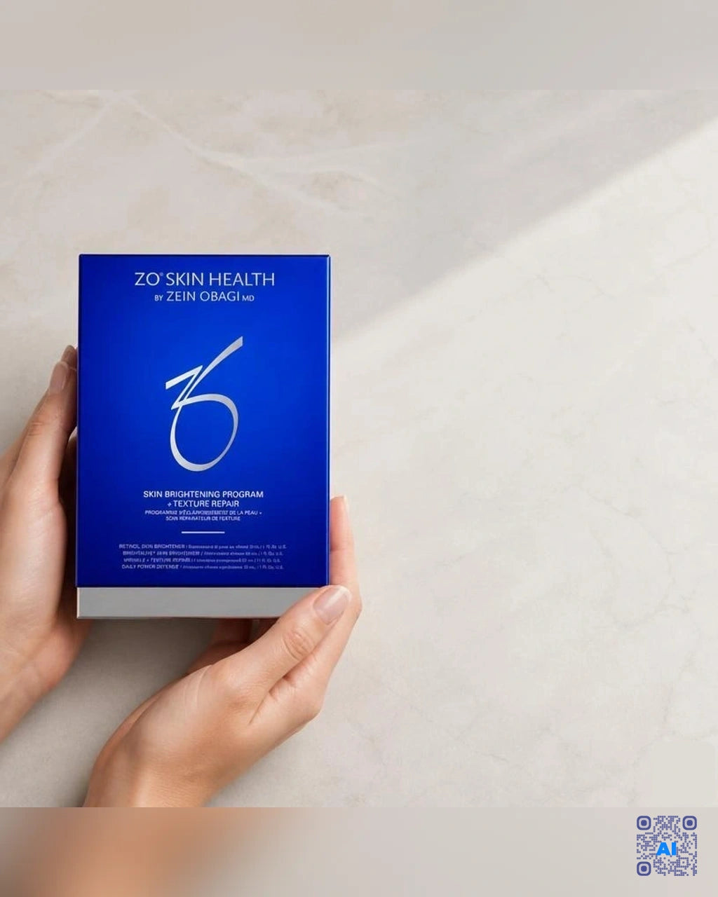 Zdjęcie wygenerowane przy użyciu AI · ZO Skin Health Skin Brightening Program + Texture Repair – zestaw 4 produktów (3)