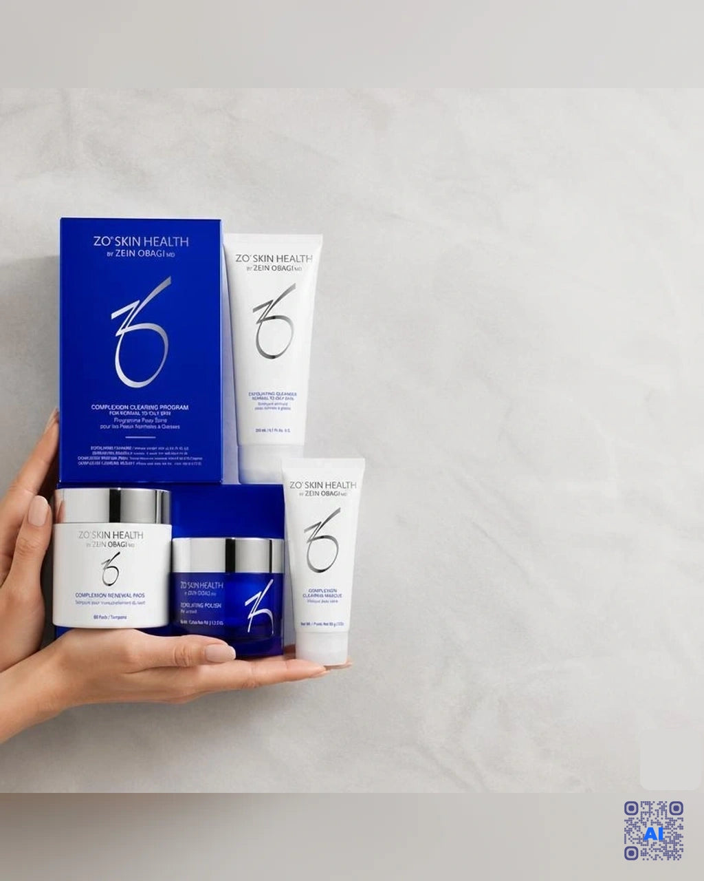 Zdjęcie wygenerowane przy użyciu AI · ZO Skin Health Complexion Clearing System – zestaw 4 produktów (2)