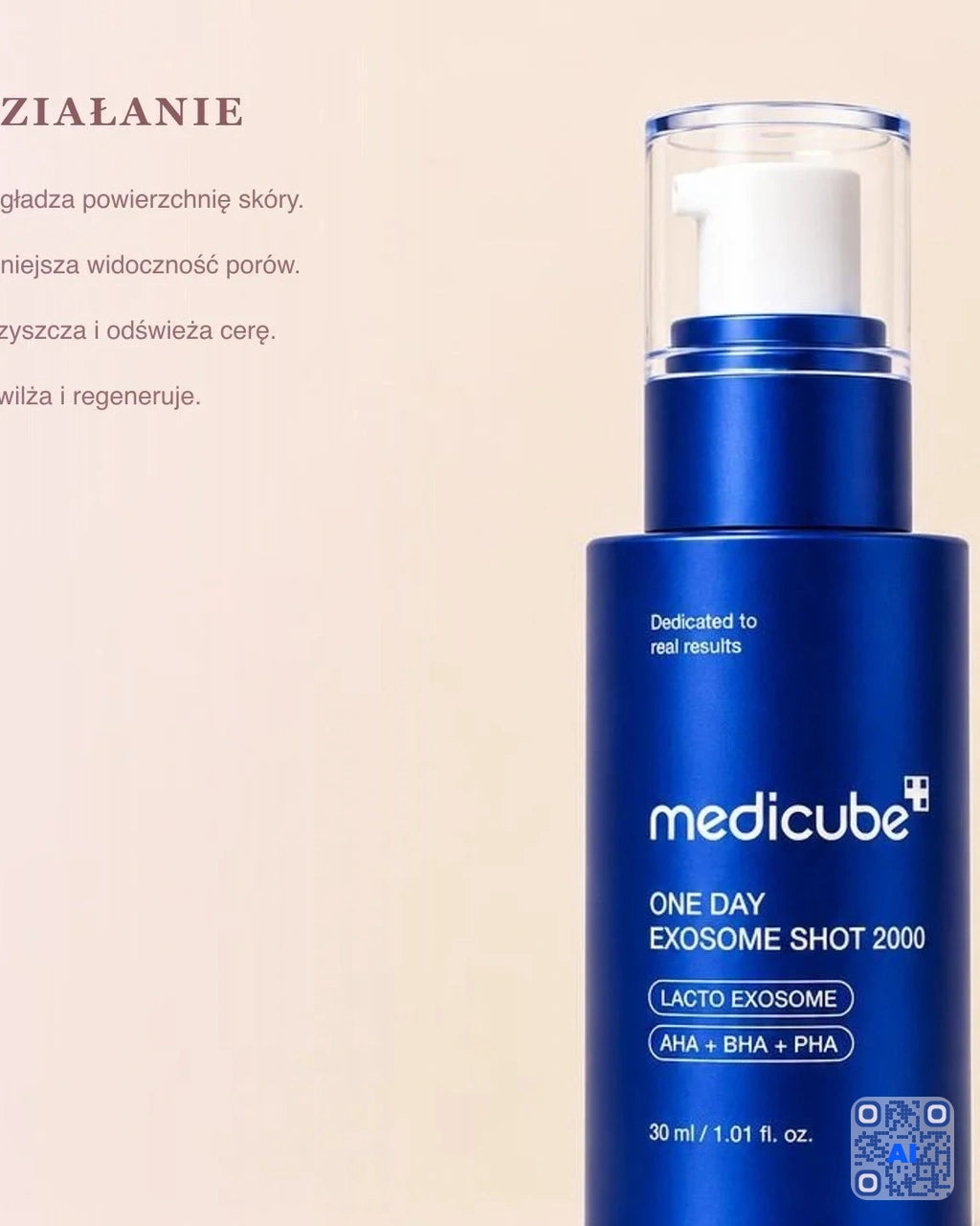 Zdjęcie wygenerowane przy użyciu AI · Medicube One Day Exosome Shot 2000 Serum (3)