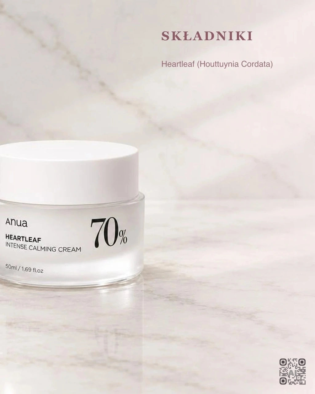 Zdjęcie wygenerowane przy użyciu AI · Anua Heartleaf 70% Intense Calming Cream (3)