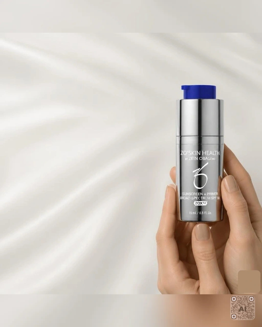 Zdjęcie wygenerowane przy użyciu AI · ZO Skin Health Krem z filtrem o szerokim spektrum ochrony + baza pod makijaż 15 ml (4)
