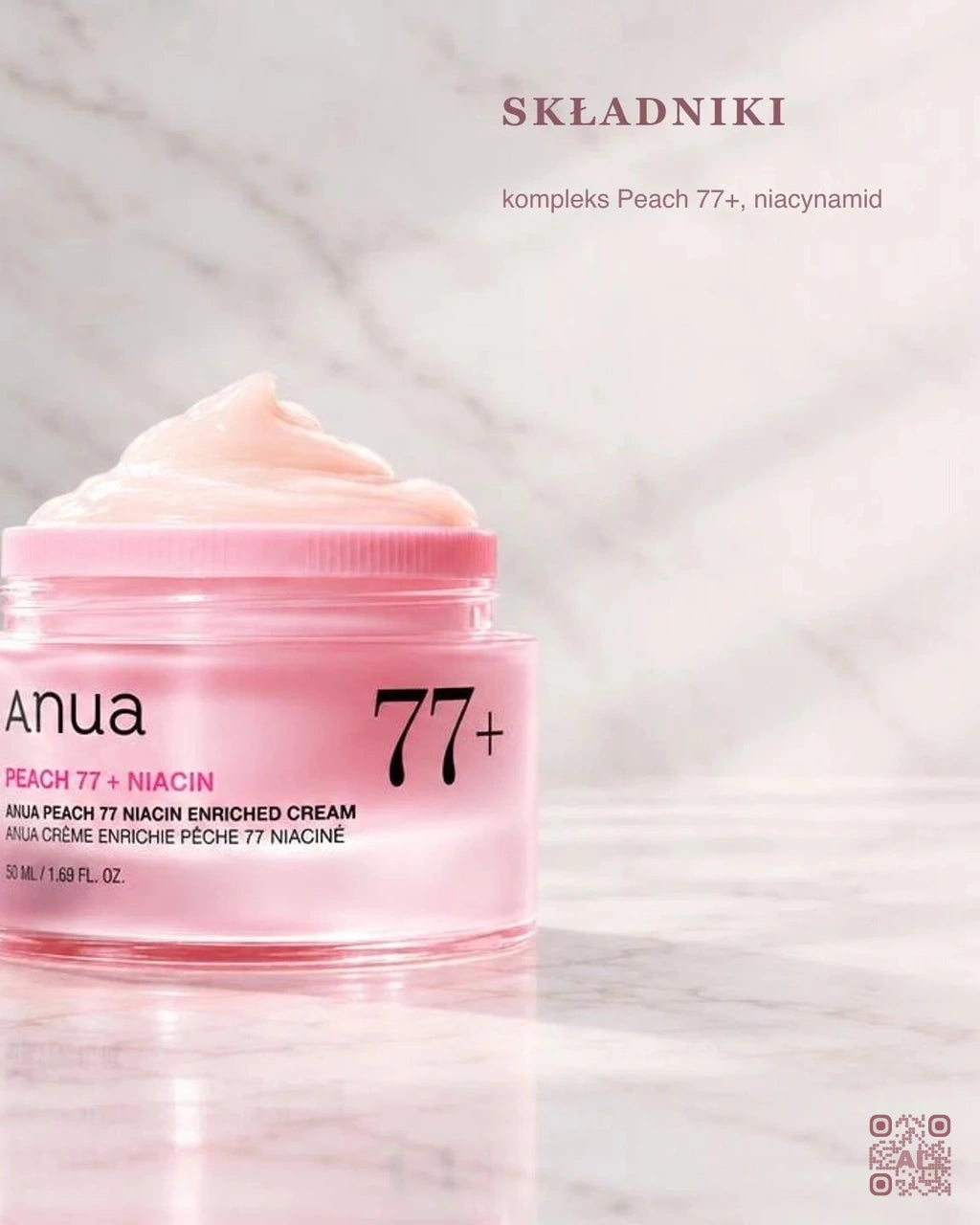 Zdjęcie wygenerowane przy użyciu AI · Anua Peach 77 Niacin Enriched Cream (4)