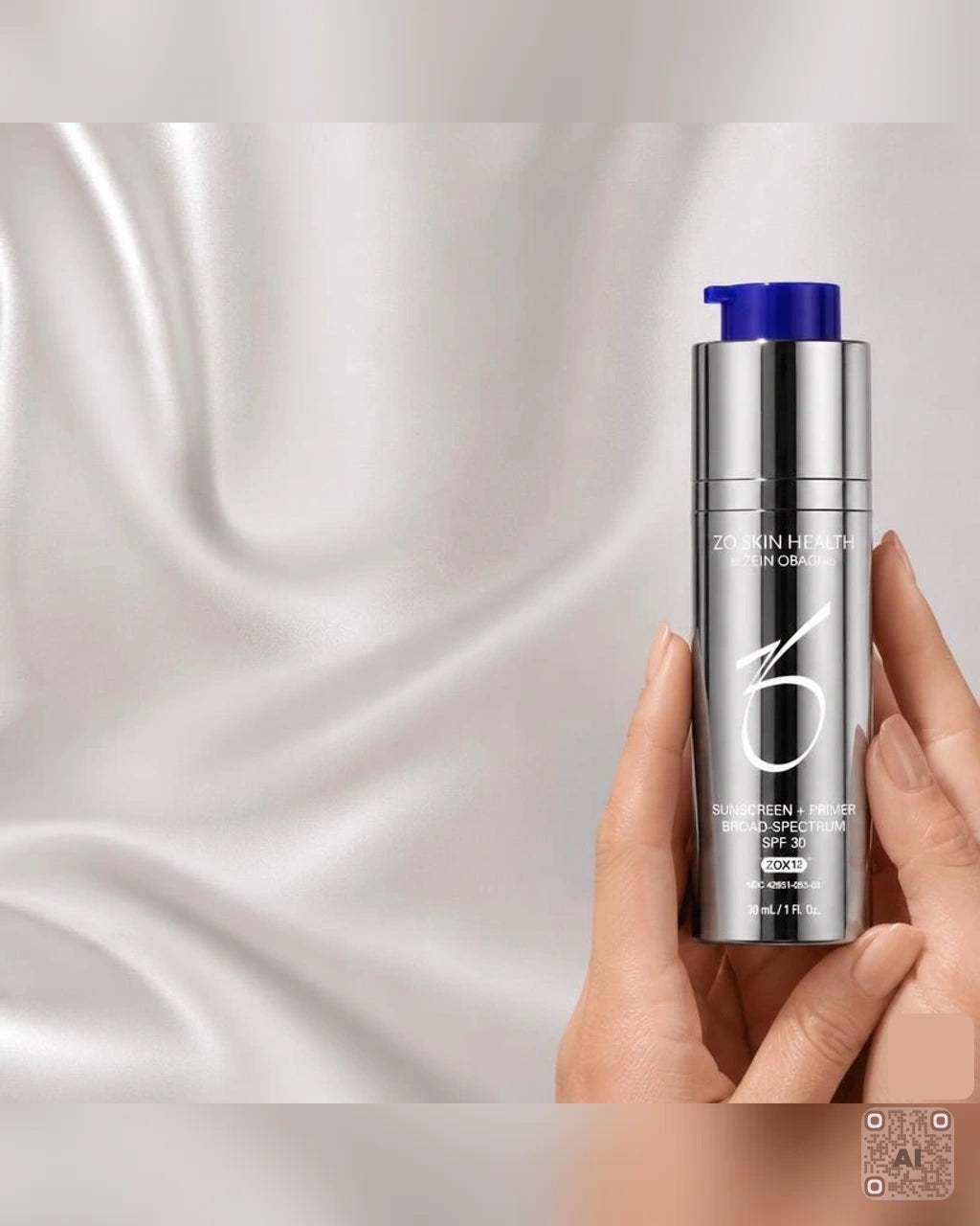 Zdjęcie wygenerowane przy użyciu AI · ZO Skin Health Krem z filtrem o szerokim spektrum ochrony SPF 30 + Baza pod podkład 30 ml (4)