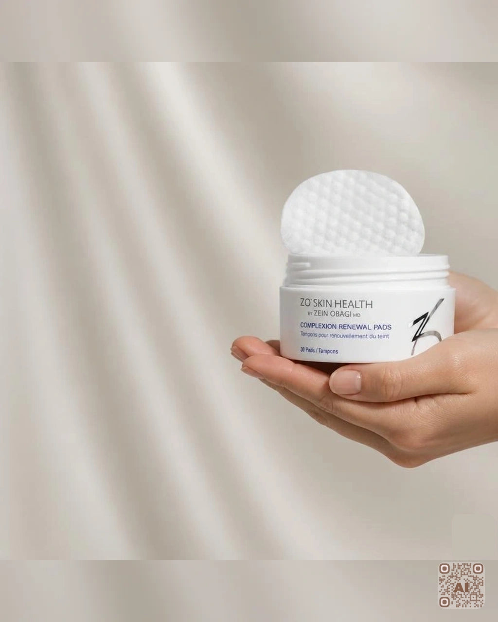 Zdjęcie wygenerowane przy użyciu AI · ZO Skin Health Płatki oczyszczające do skóry normalnej i tłustej 30 szt. (4)