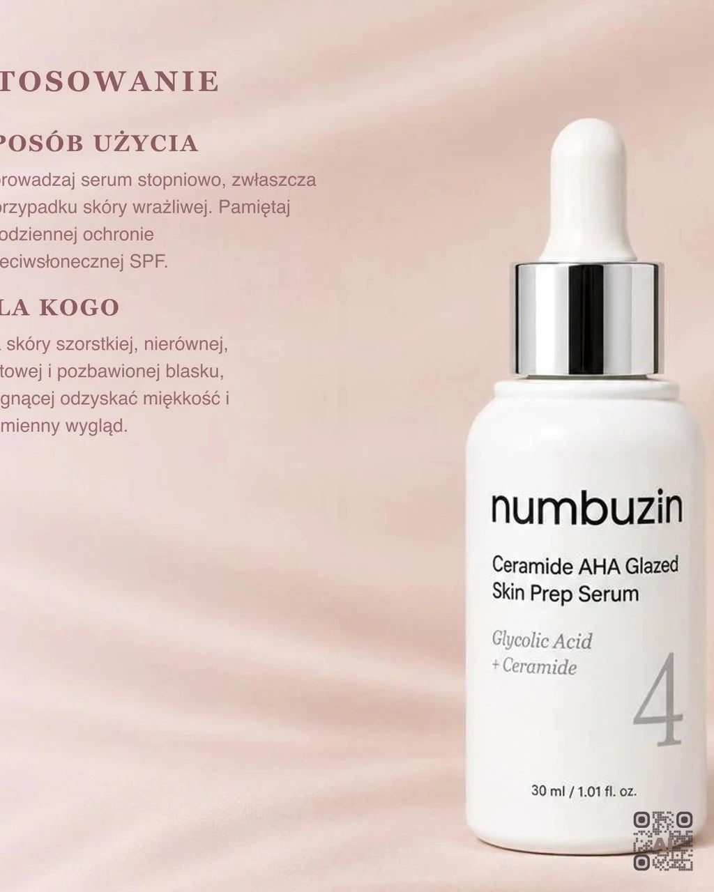 Zdjęcie wygenerowane przy użyciu AI · Numbuzin Ceramide AHA Glazed Skin Prep Serum (4)