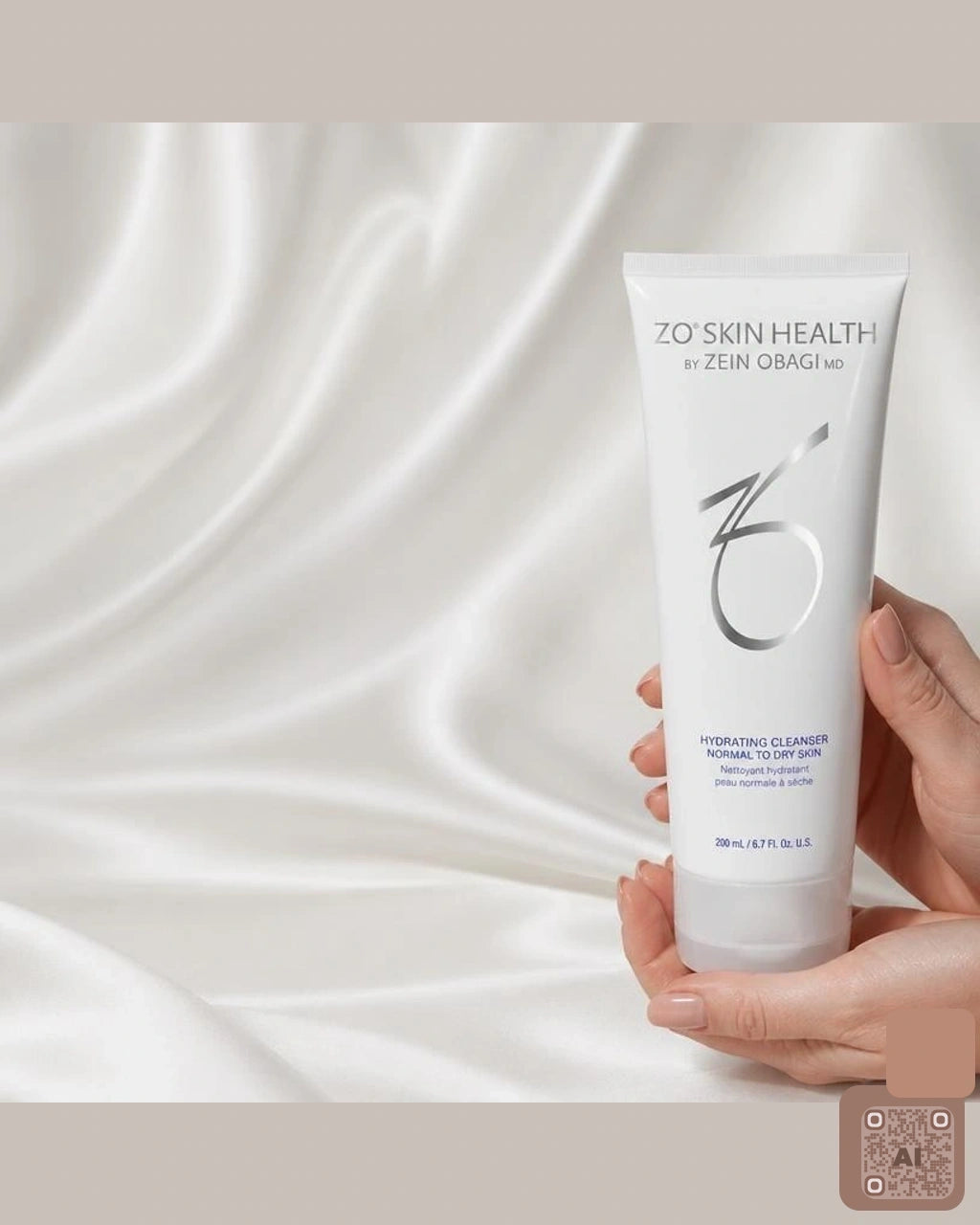 Zdjęcie wygenerowane przy użyciu AI · ZO Skin Health Nawilżający preparat oczyszczający dla skóry normalnej i suchej 200 ml (4)