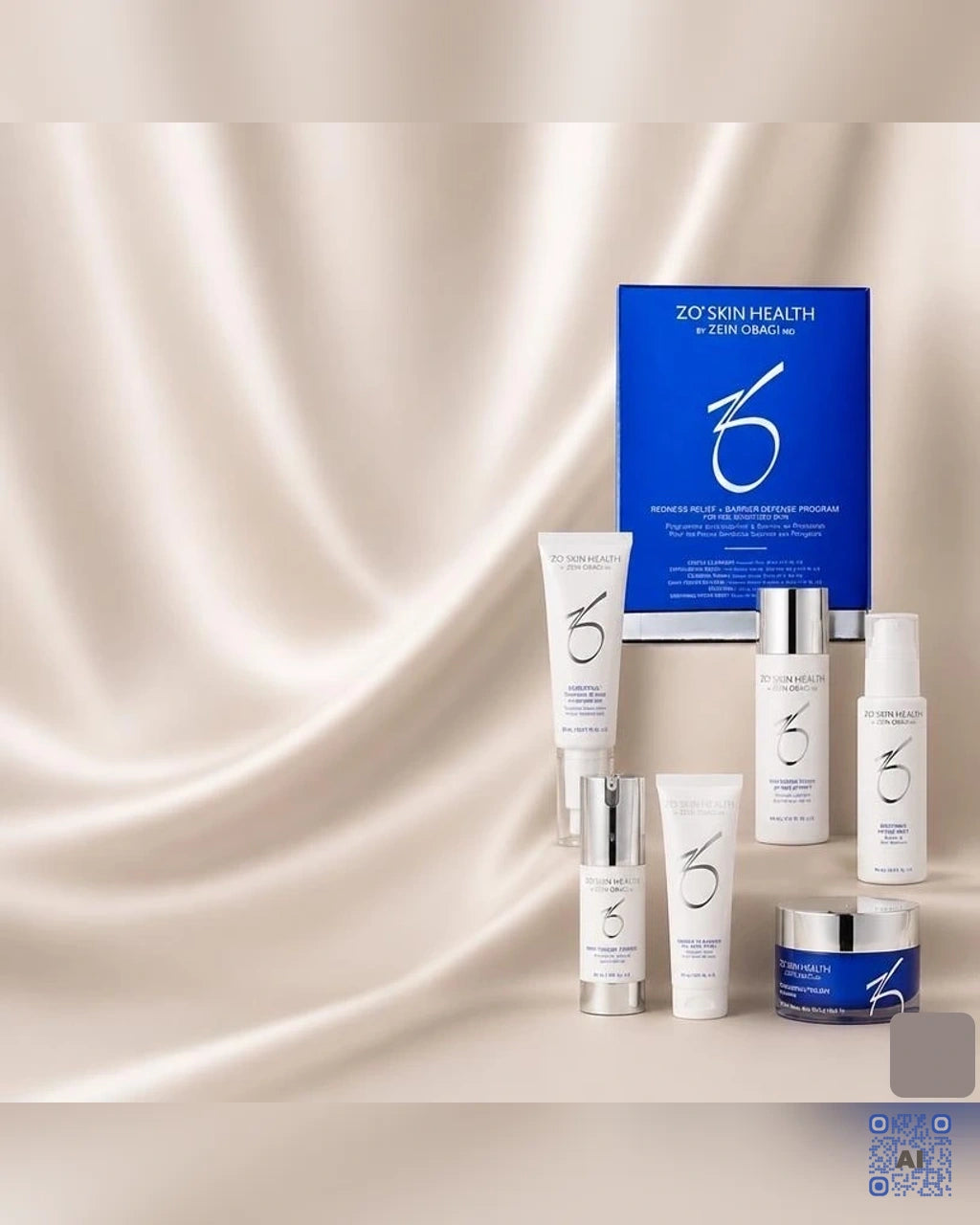 Zdjęcie wygenerowane przy użyciu AI · ZO Skin Health Redness Relief + Barrier Defense Program – zestaw 6 produktów (4)