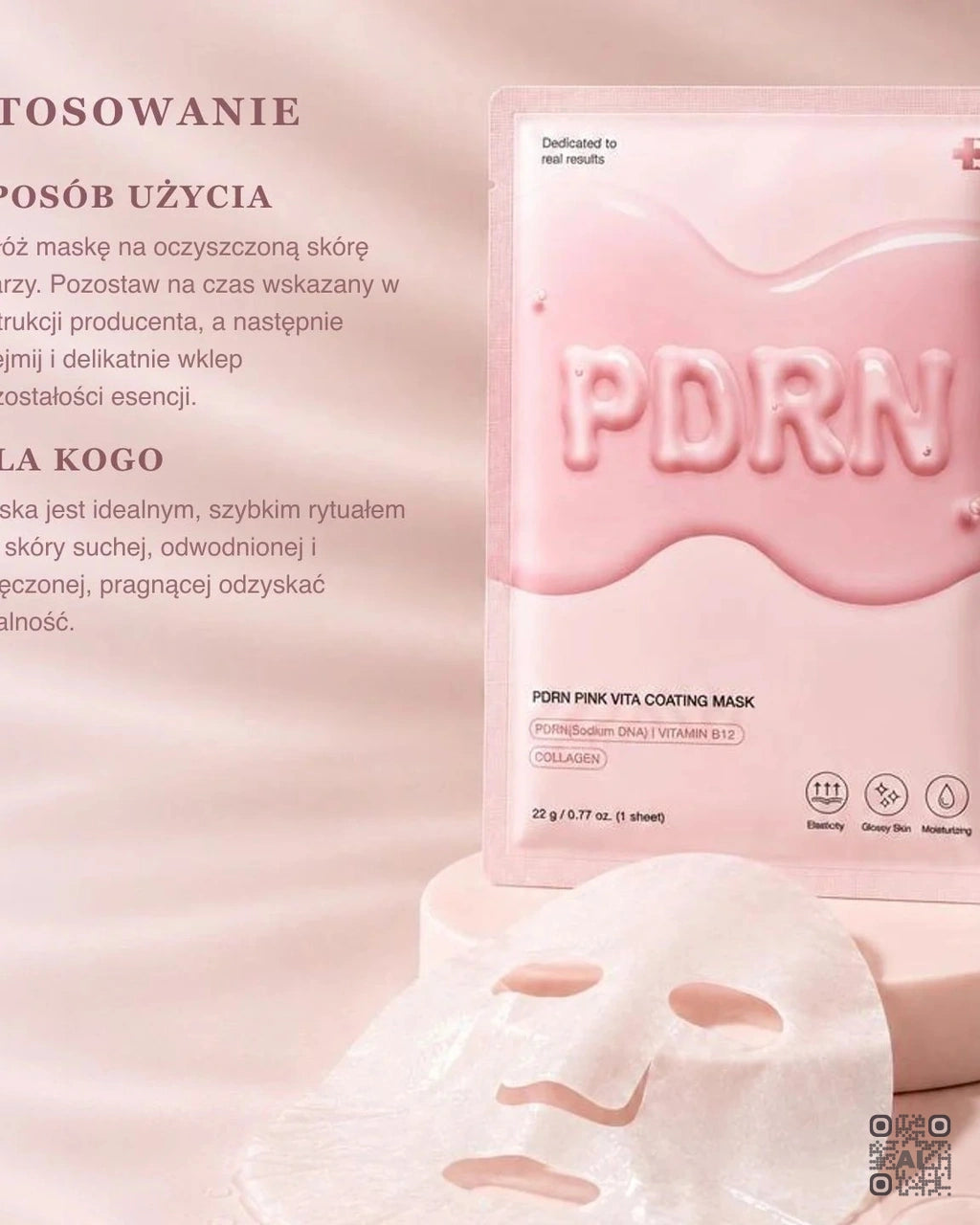 Zdjęcie wygenerowane przy użyciu AI · Medicube PDRN Pink Vita Coating Mask (4)
