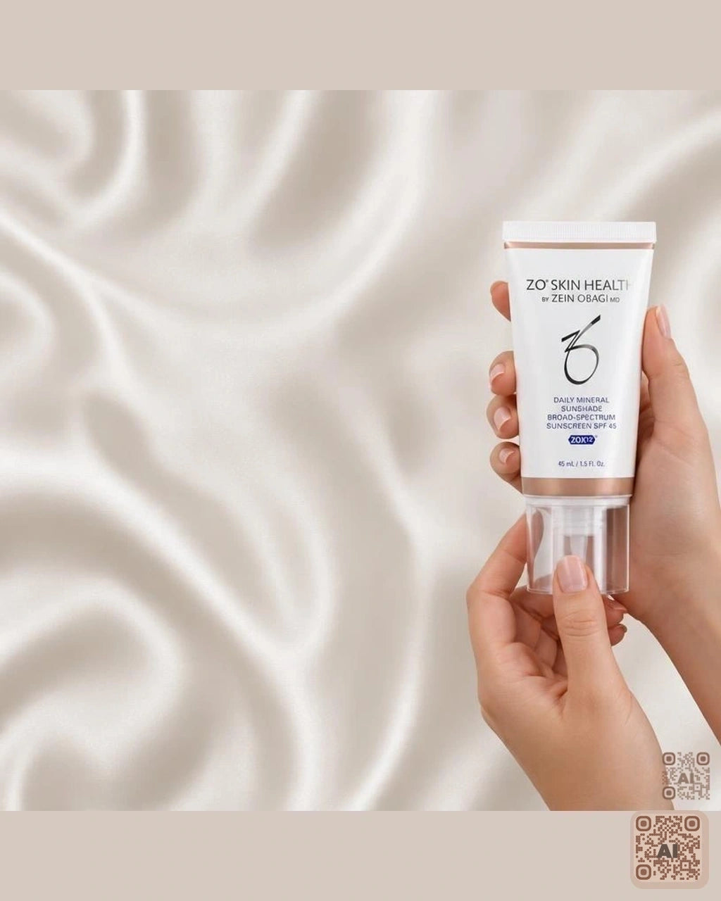 Zdjęcie wygenerowane przy użyciu AI · ZO Skin Health Daily Mineral SunShade SPF 30 Medium 45 ml (4)