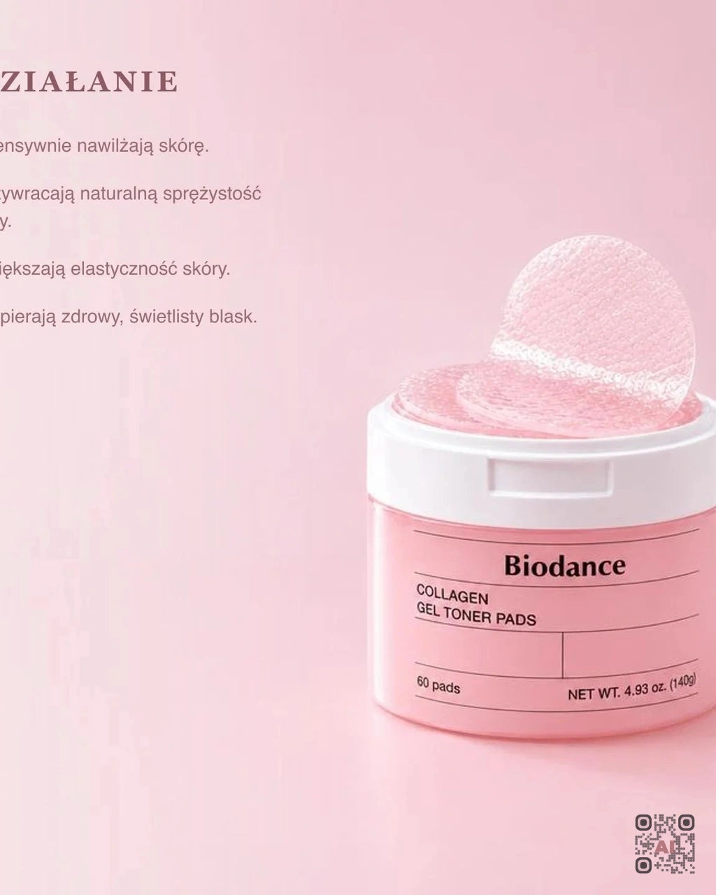 Zdjęcie wygenerowane przy użyciu AI · Biodance Collagen Gel Toner Pads (4)