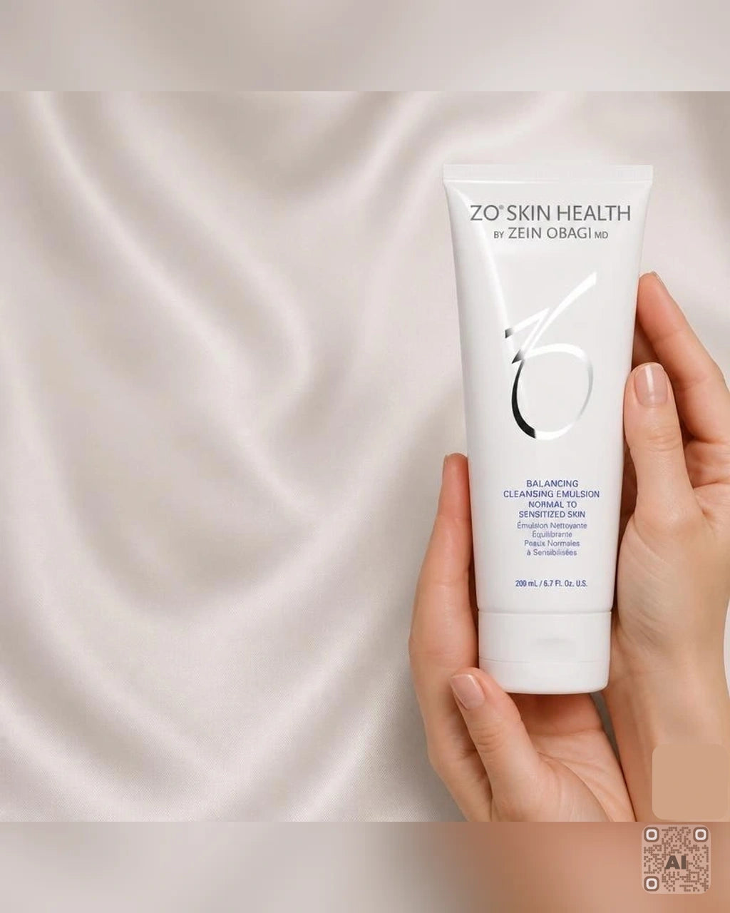Zdjęcie wygenerowane przy użyciu AI · ZO Skin Health Emulsja oczyszczająca do cer wrażliwych 200 ml (4)