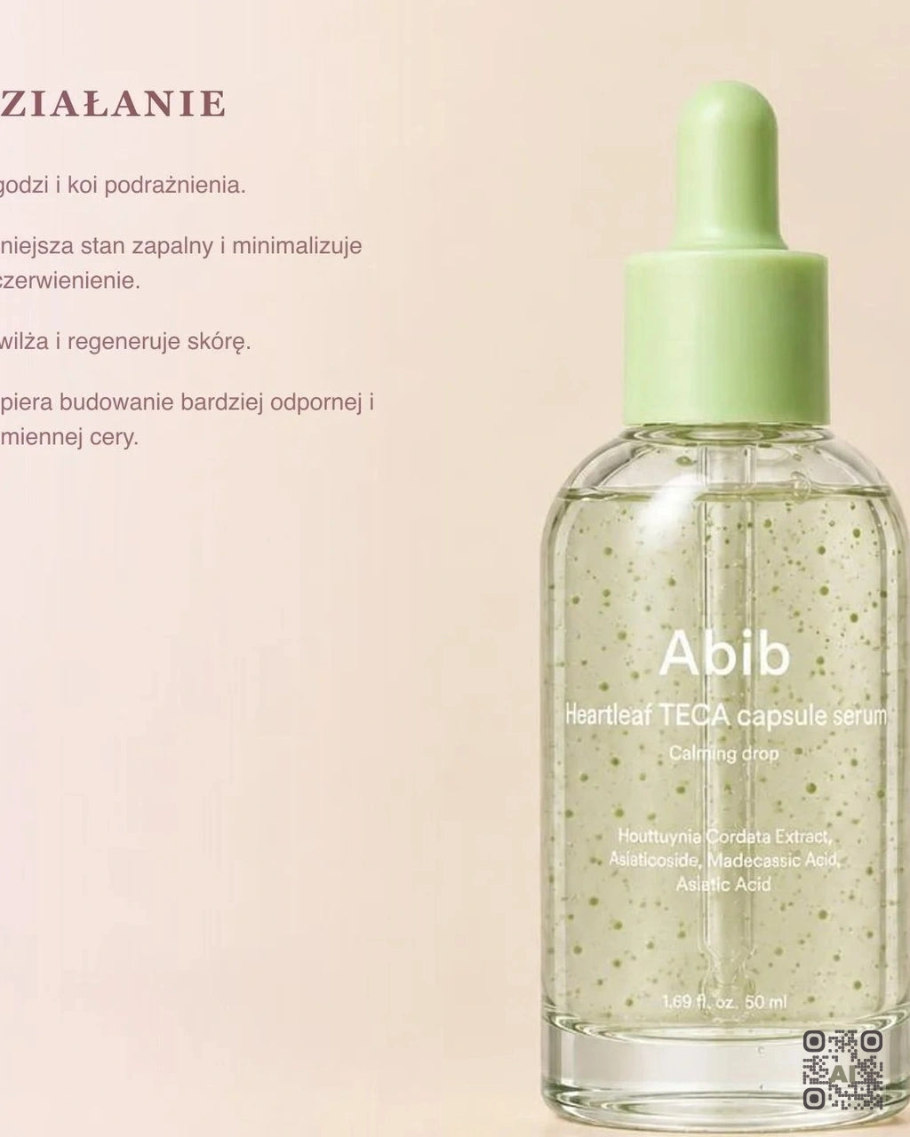 Zdjęcie wygenerowane przy użyciu AI · Abib Heartleaf TECA Capsule Serum Calming Drop (4)