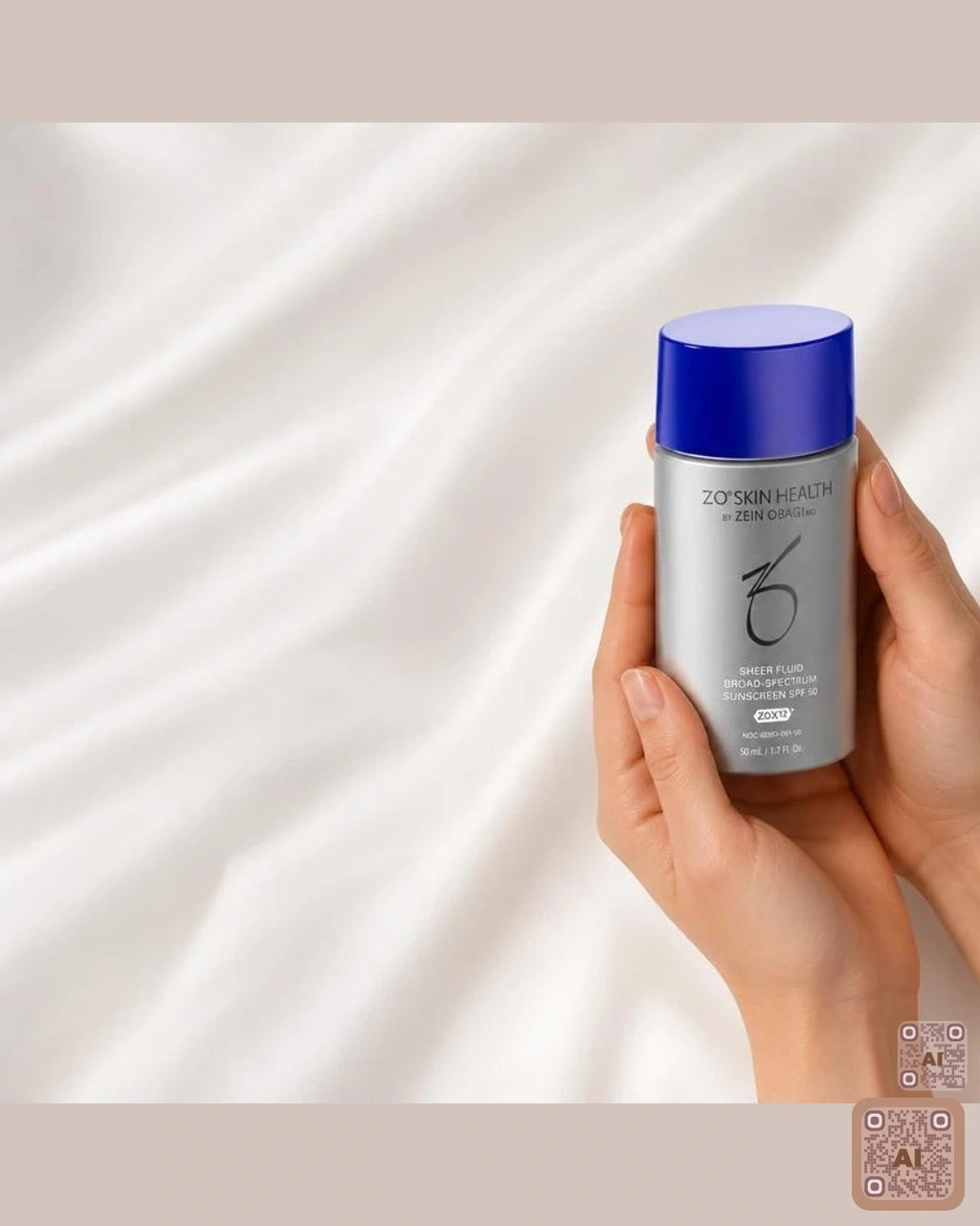 Zdjęcie wygenerowane przy użyciu AI · ZO Skin Health Transparentna emulsja z filtrem SPF 50 o szerokim spektrum działania 50 ml (4)