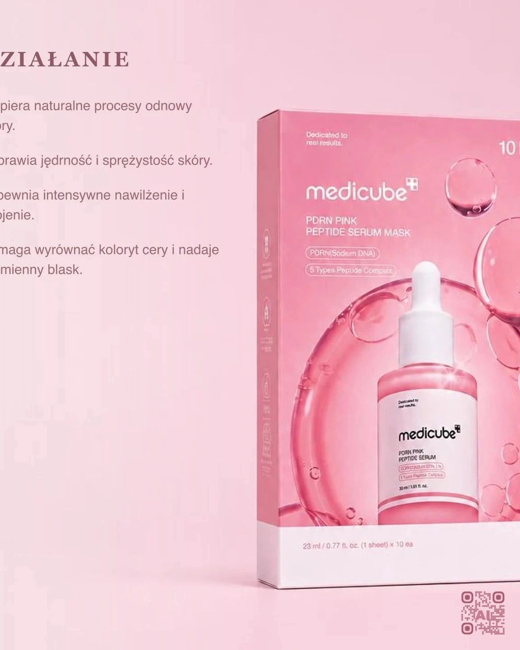 Zdjęcie wygenerowane przy użyciu AI · Medicube PDRN Pink Peptide Serum Mask (4)