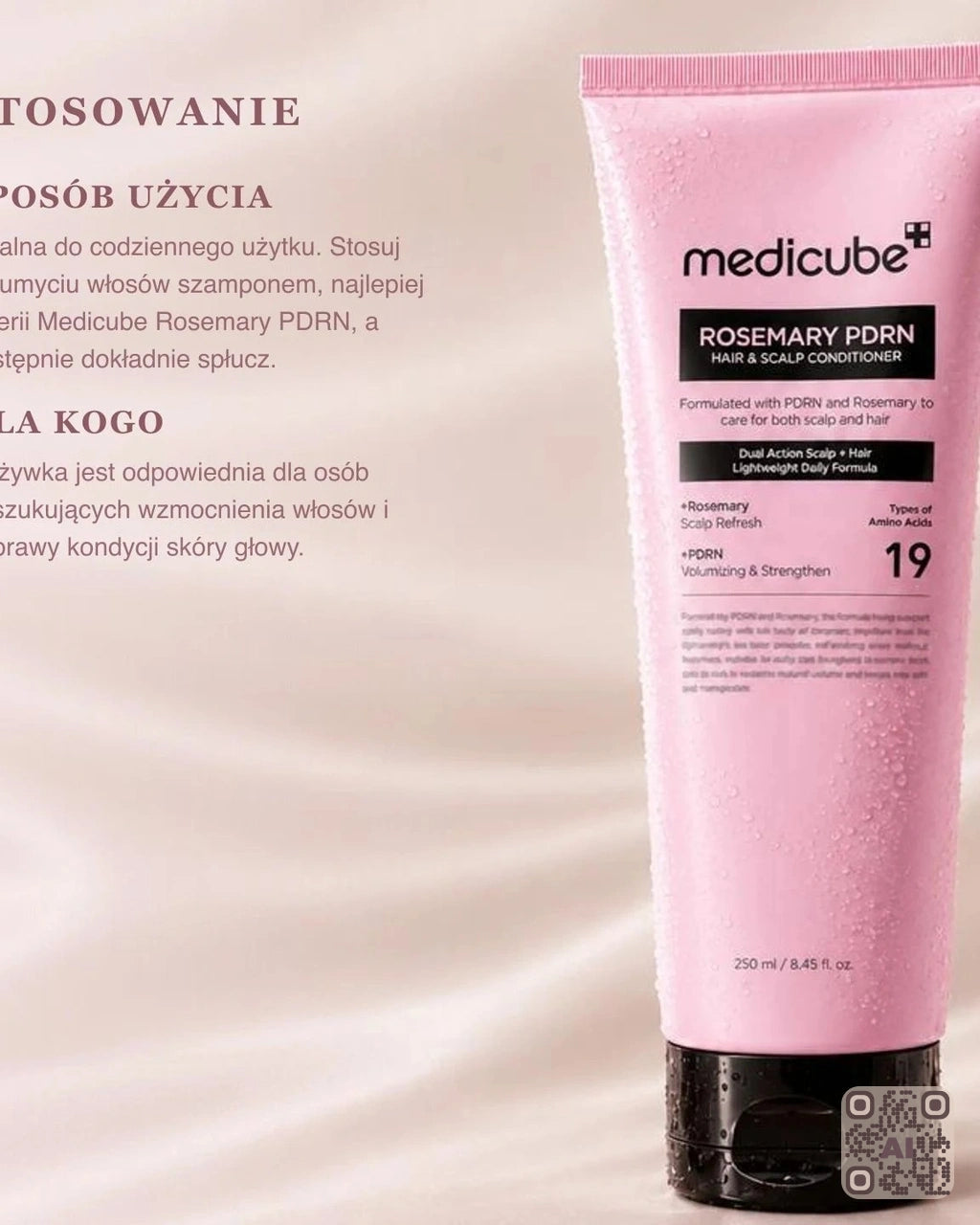Zdjęcie wygenerowane przy użyciu AI · Medicube Rosemary PDRN Hair & Scalp Conditioner (4)