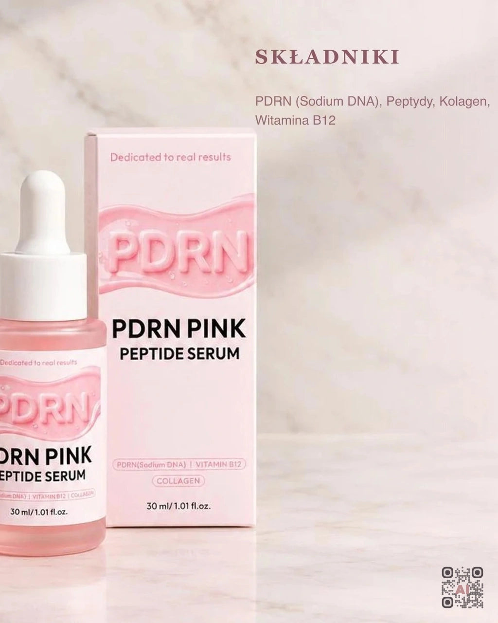 Zdjęcie wygenerowane przy użyciu AI · PDRN Pink Peptide Serum (4)