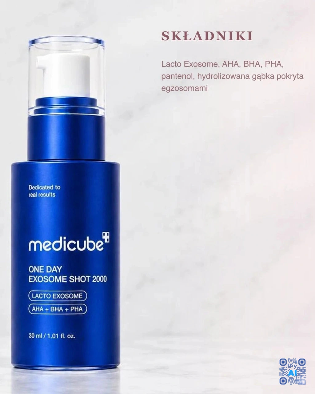 Zdjęcie wygenerowane przy użyciu AI · Medicube One Day Exosome Shot 2000 Serum (4)