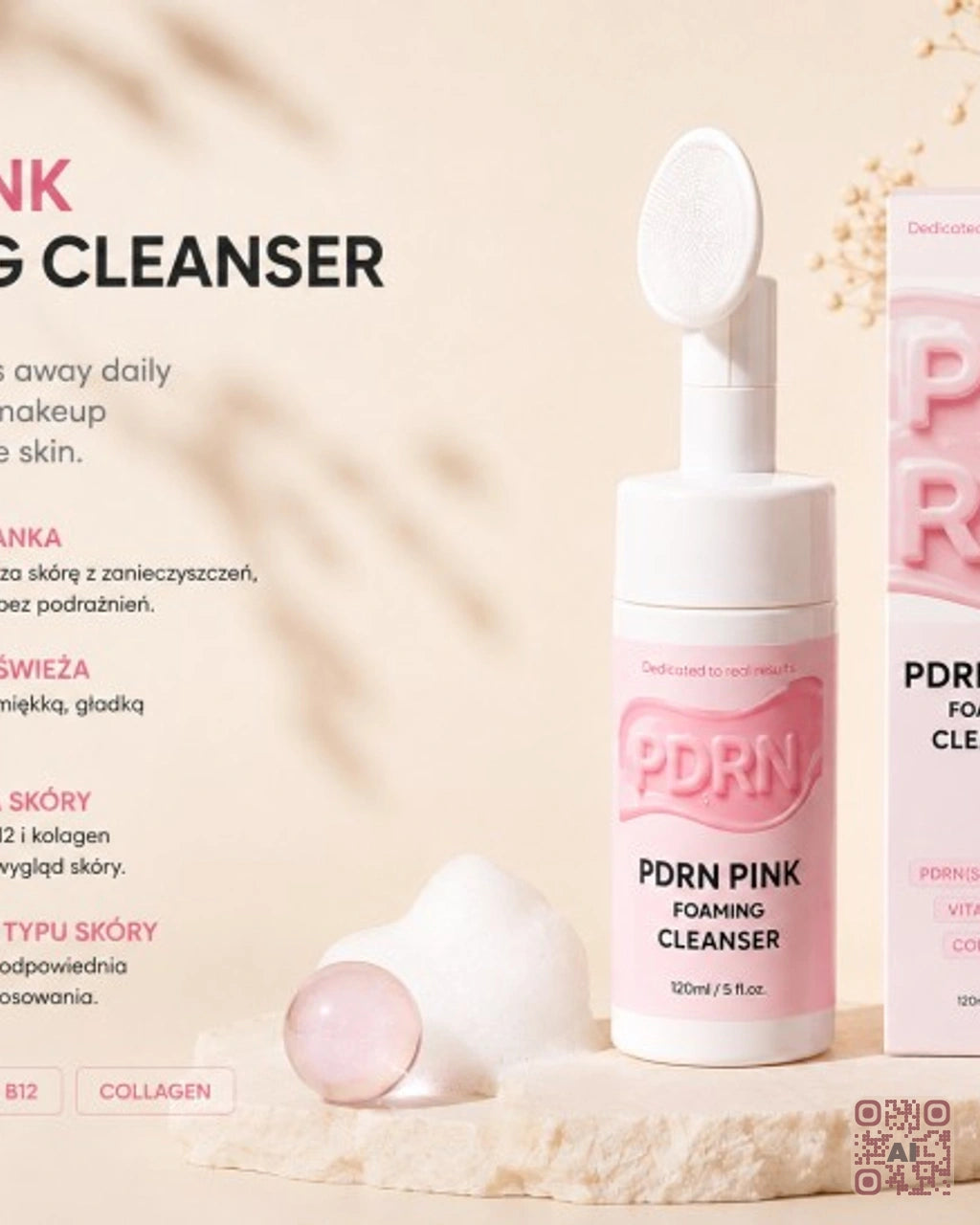 Zdjęcie wygenerowane przy użyciu AI · PDRN PINK Foaming Cleanser (4)